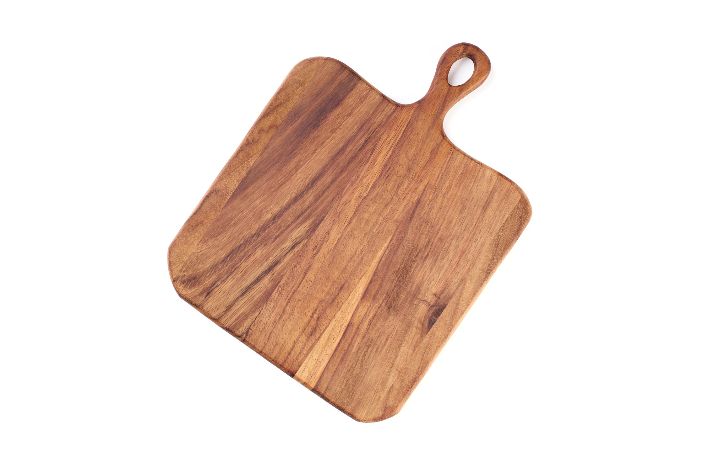 square serving board with handle