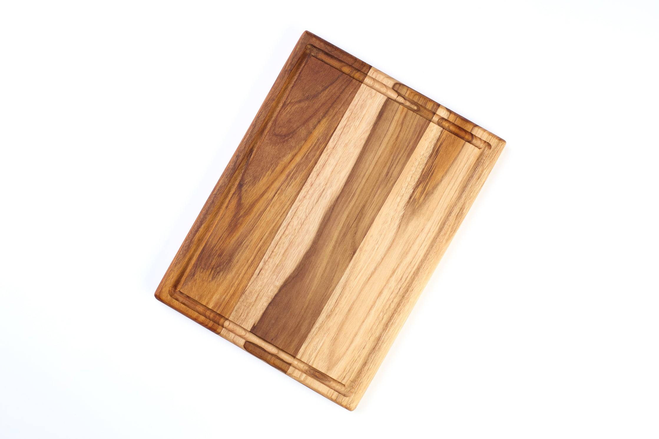 teak cutting board with juice groove