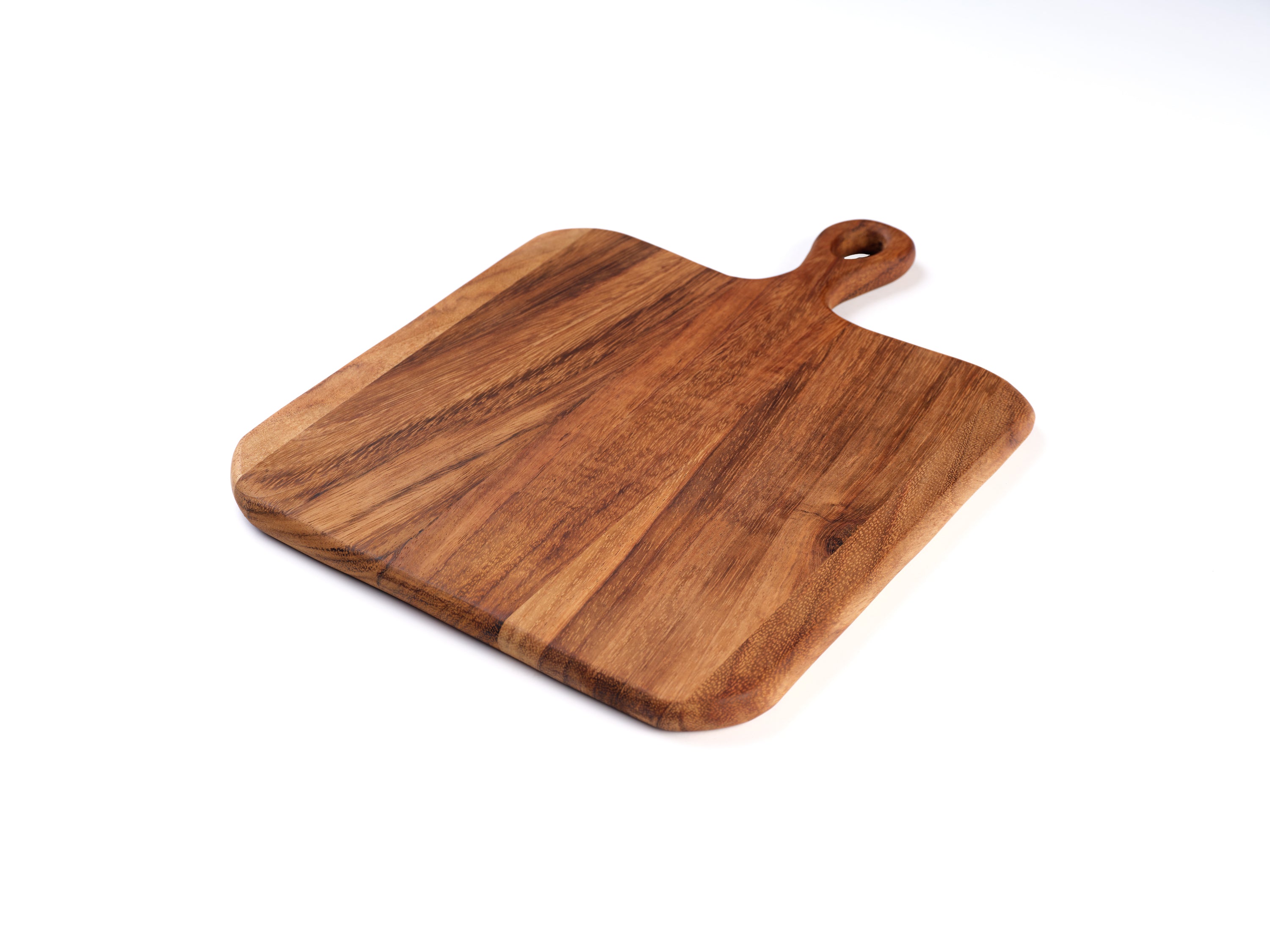 square serving board with handle